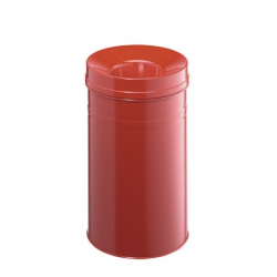Kosz na śmieci Durable Safe+ 30l - metalowy  - czerwony