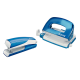 Zszywacz+dziurkacz mini Leitz WOW - niebieski metaliczny
