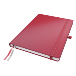 Notatnik Leitz Complete A4 w kratkę, oprawa twarda - czerwony