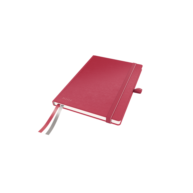 Notatnik Leitz Complete A5 w kratkę, oprawa twarda - czerwony