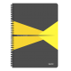 Kołonotatnik Leitz Office A4 PP, w kratkę - szaro-żółty